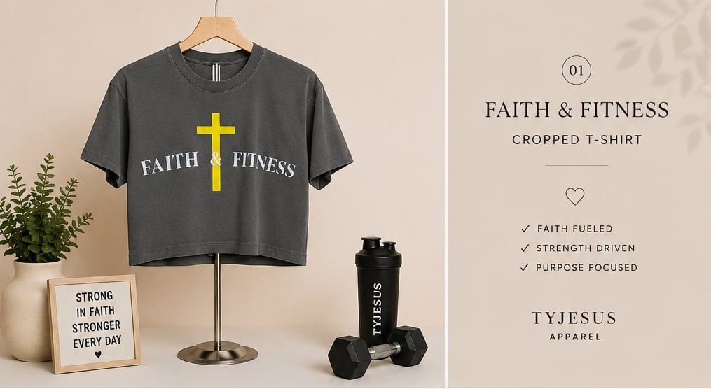 Faith & Fitness Cropped Tee
